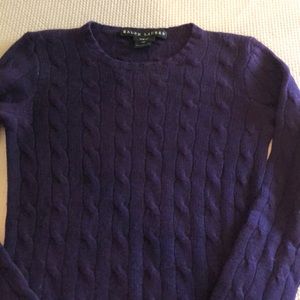 Ralph Lauren Black Label Purple Cashmere Sweater